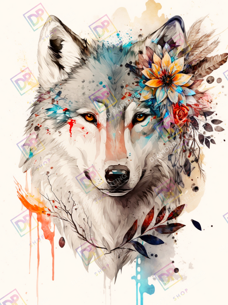 Aquarell Wolf