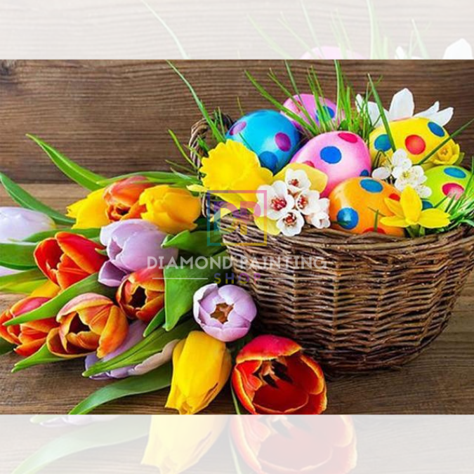 Osterfreude im Frühlingskorb mit AB Steine