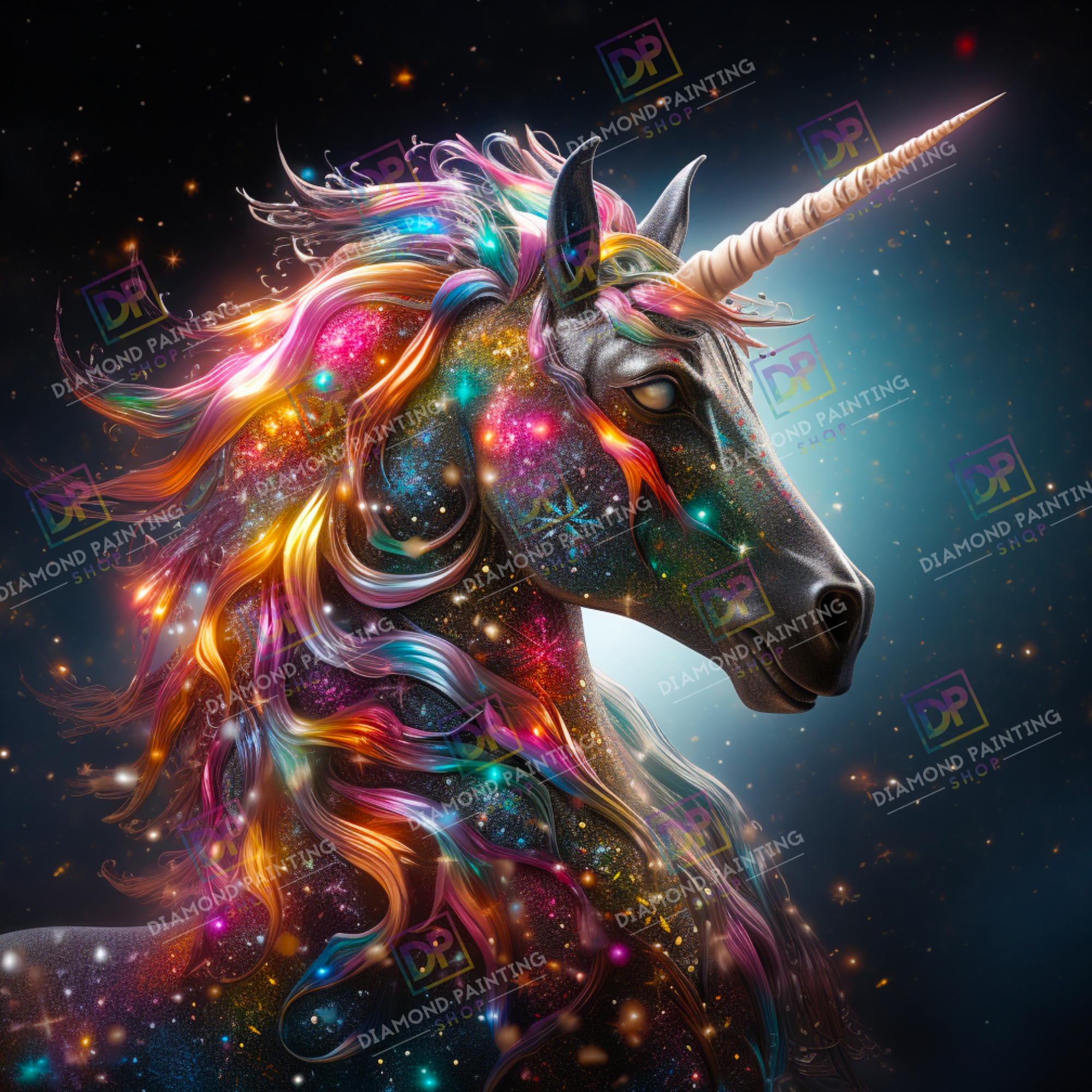 "Glow Unicorn" mit AB Farben