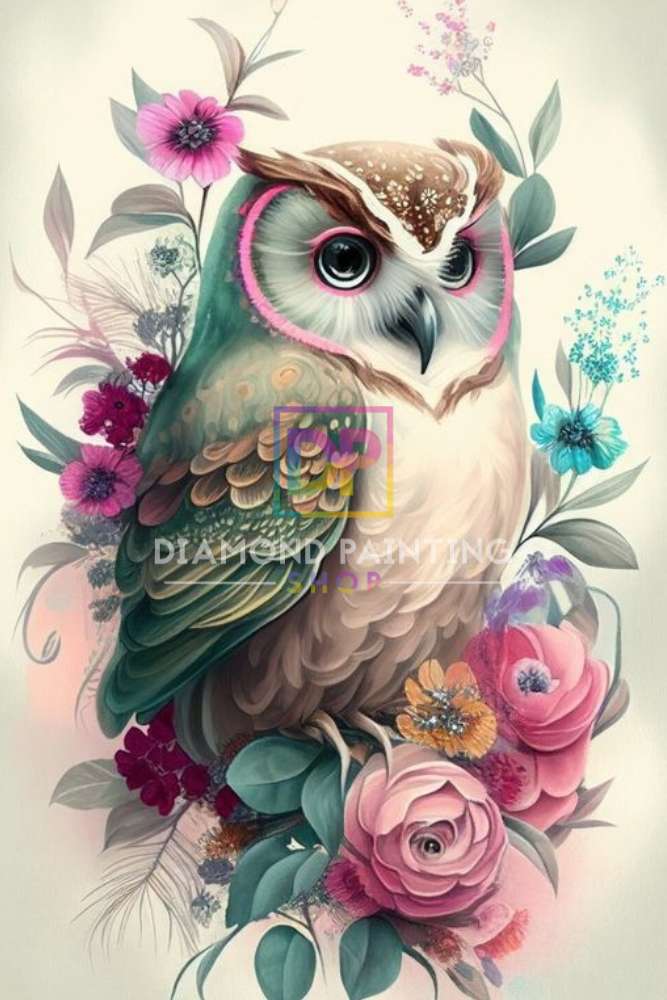 Pastel Dream Owl mit Feenstaub Steine
