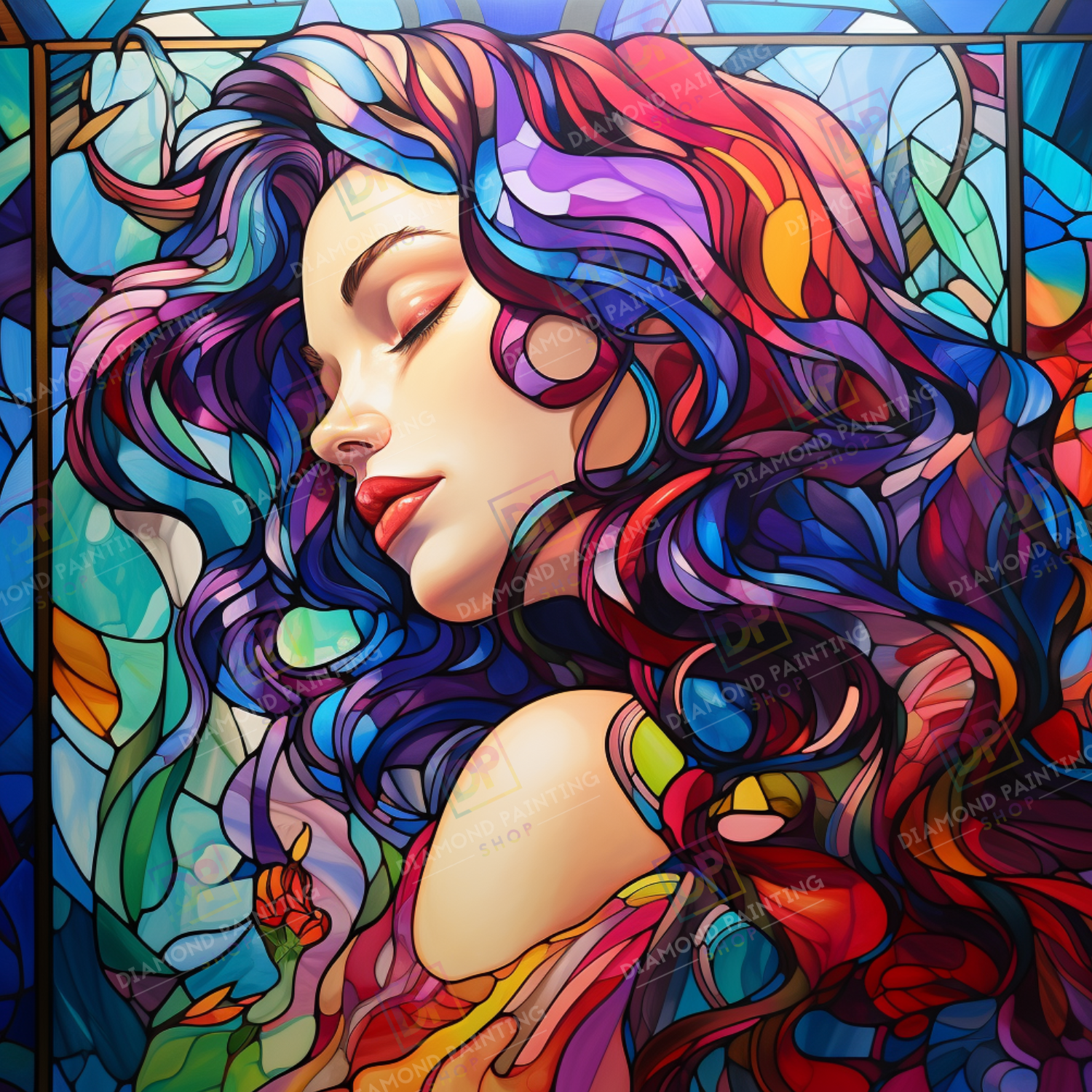 Glaskunst Mademoiselle mit AB Farben