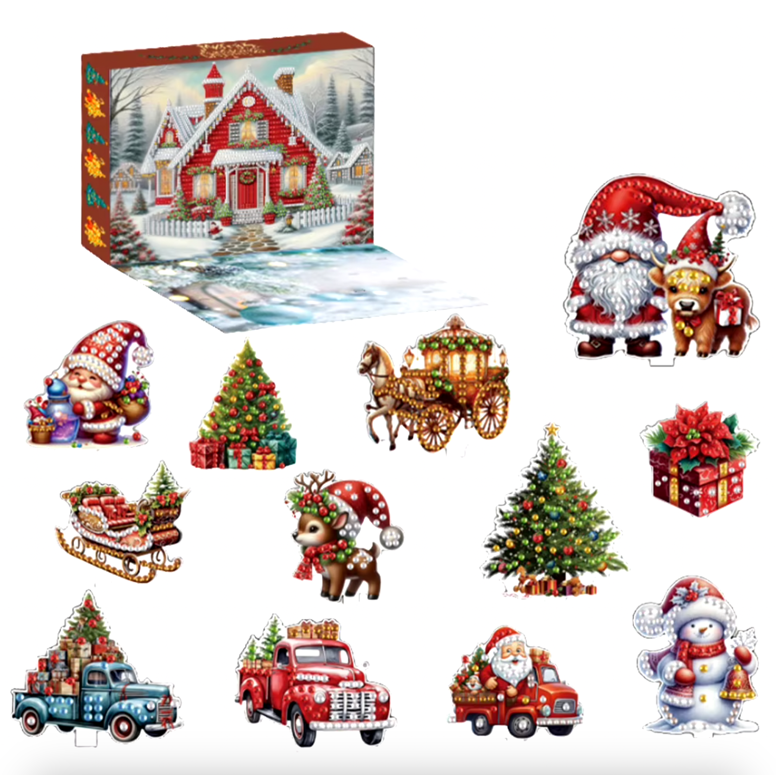 Weihnachtszauber - 12 Tage Diamond Painting Aufstellkalender