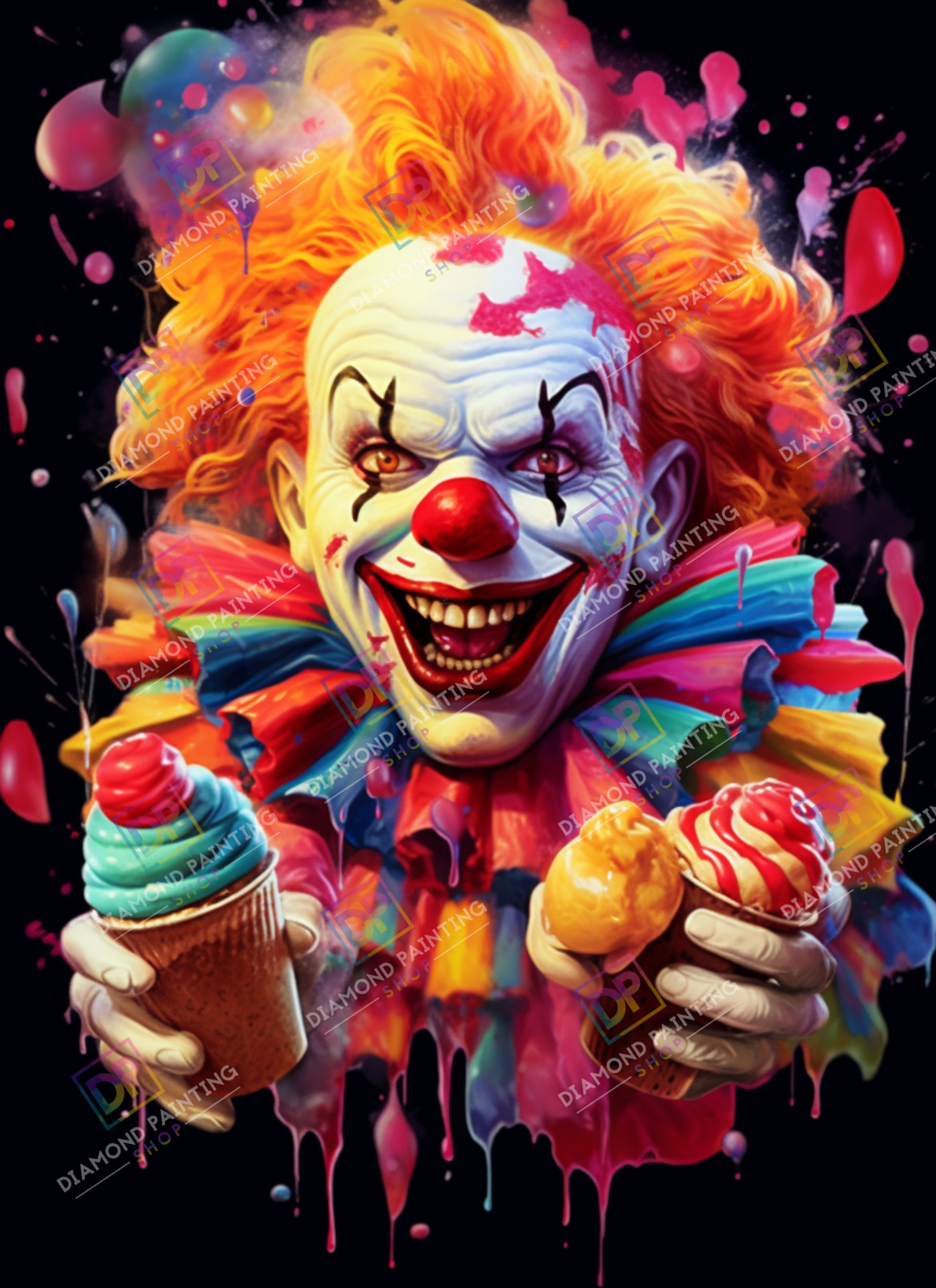 Halloween | Horror Clown mit AB Farben