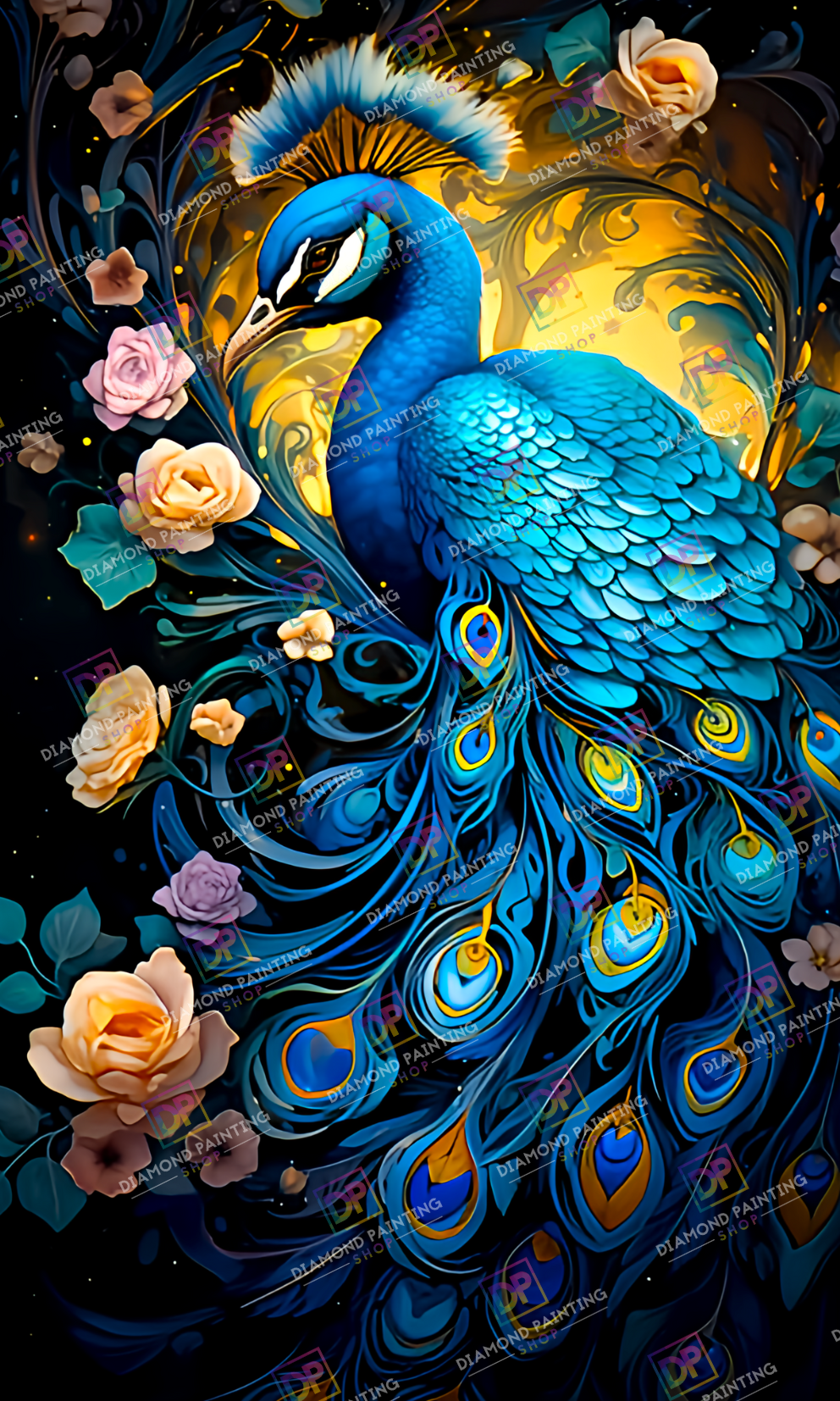 Eindrucksvoller Pfau mit AB Farben