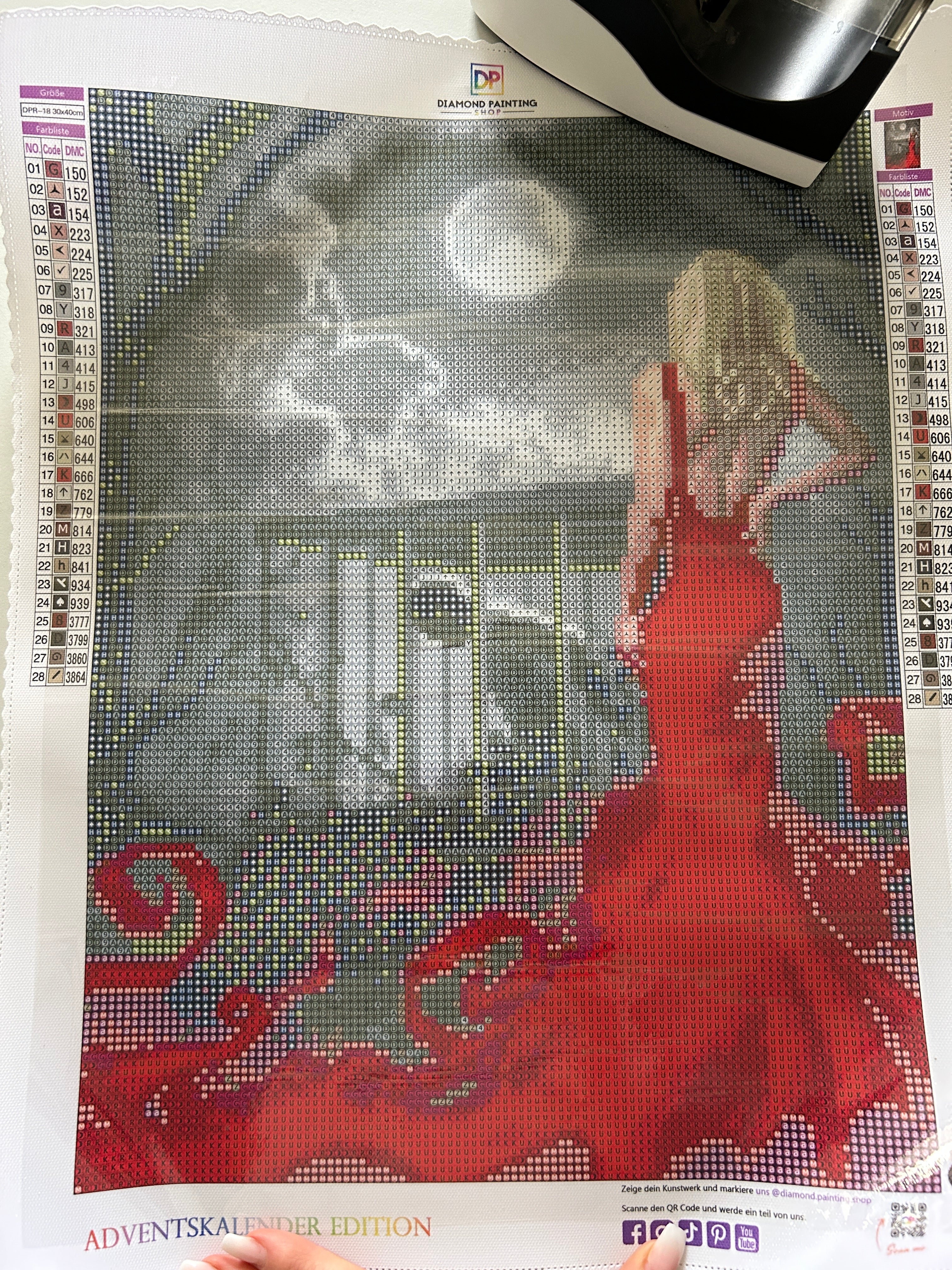 Restposten | Adventskalender 2021 Motiv "22" 30x40cm | OHNE Steine