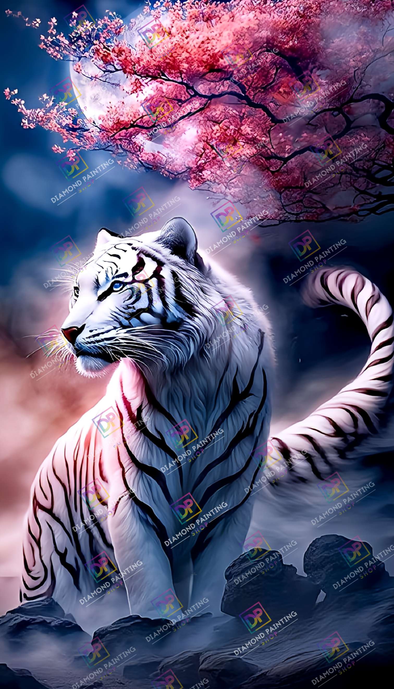 White Tiger mit Feenstaub Farben