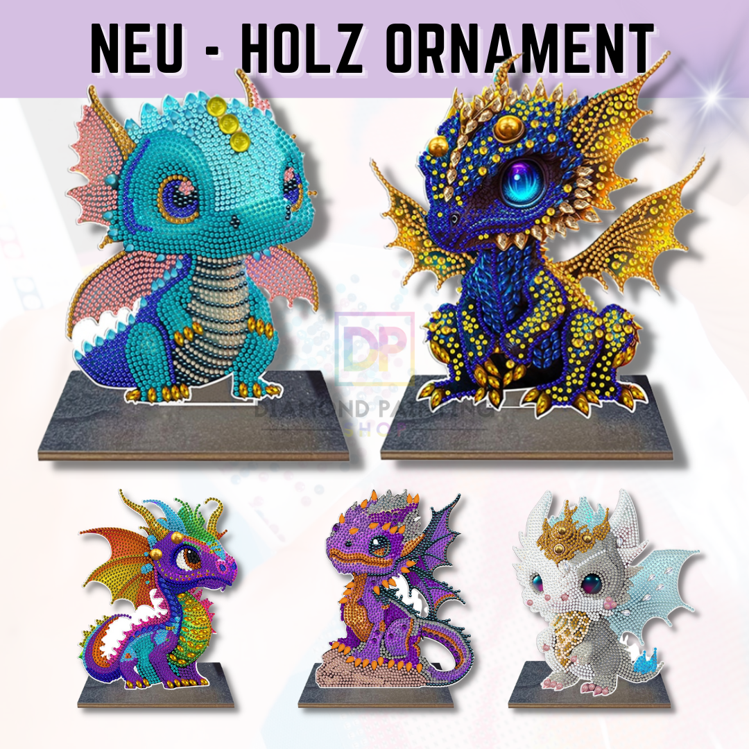Neuheit - Holz Ornament zum Aufstellen| Strass Steine