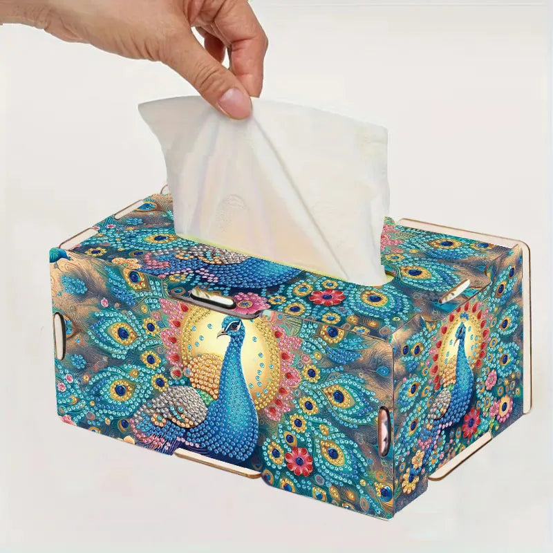 Diamond Painting Taschentuchbox – DIY Tissue Box mit Strass & 3D-Motiv | 22,5 × 13,5 × 10,5 cm
