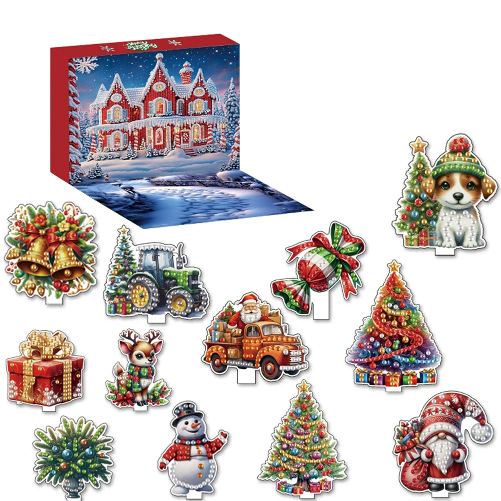 Weihnachtszauber - 12 Tage Diamond Painting Aufstellkalender