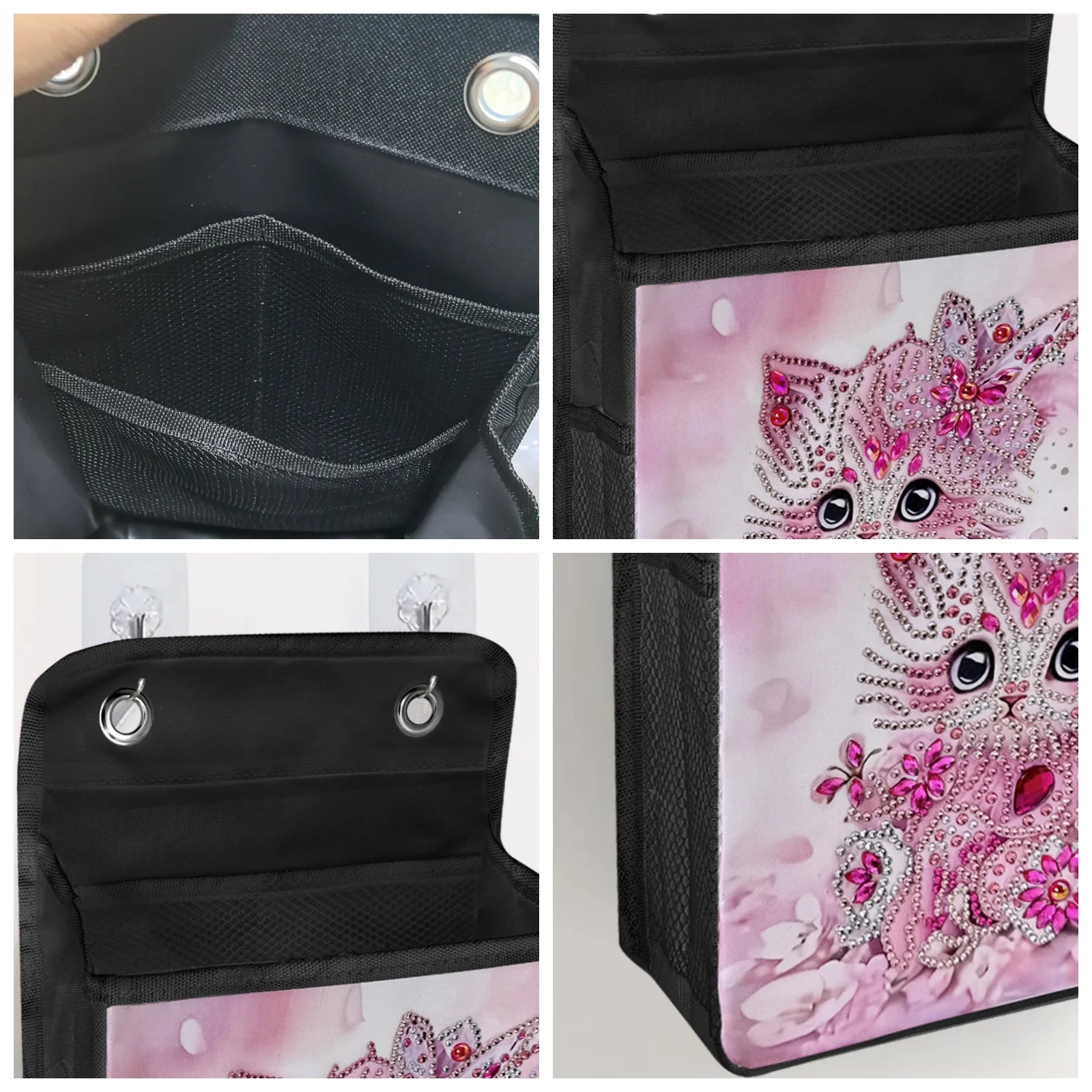 Diamond Painting Hängebox – Aufbewahrungsbox mit Strass-Motiv & Haken | 38 × 23 × 9 cm