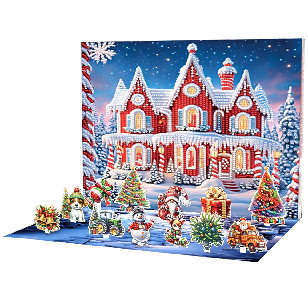 Weihnachtszauber - 12 Tage Diamond Painting Aufstellkalender