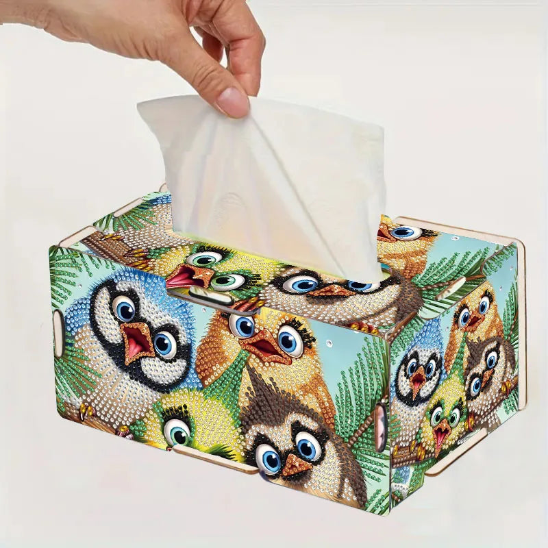 Diamond Painting Taschentuchbox – DIY Tissue Box mit Strass & 3D-Motiv | 22,5 × 13,5 × 10,5 cm