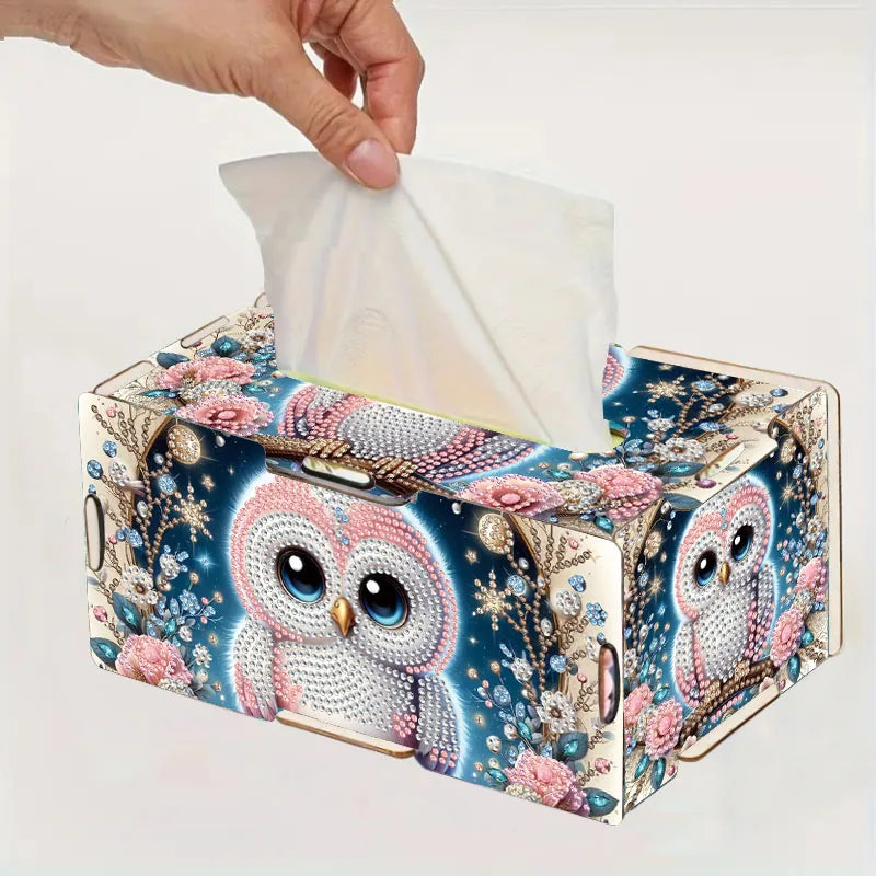 Diamond Painting Taschentuchbox – DIY Tissue Box mit Strass & 3D-Motiv | 22,5 × 13,5 × 10,5 cm