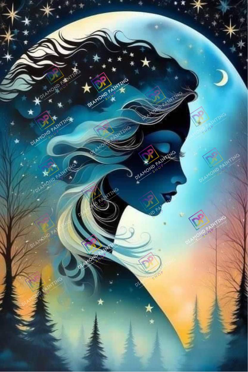 Juliana im Mondschein mit Leuchtsteine