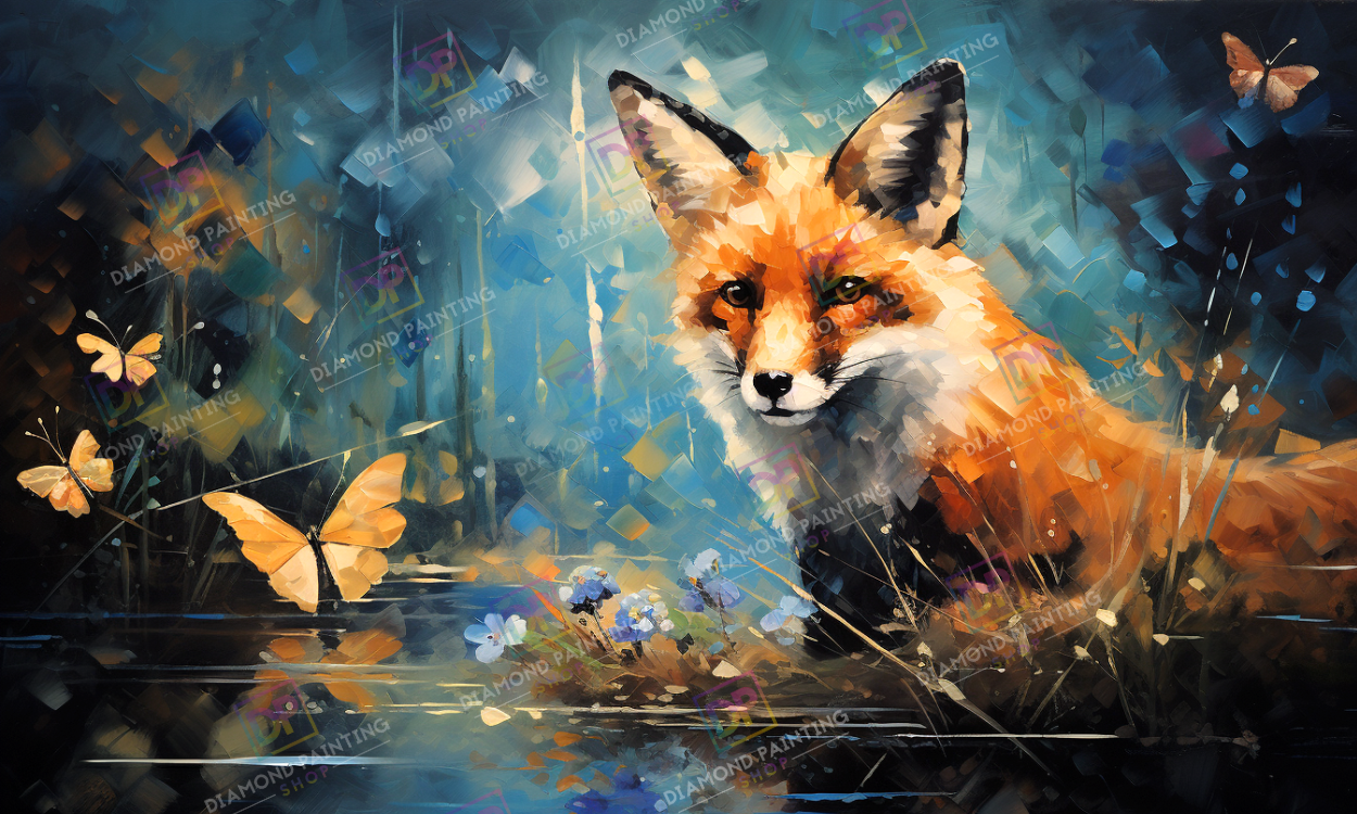 Februar | Acrylgemälde "Fox"