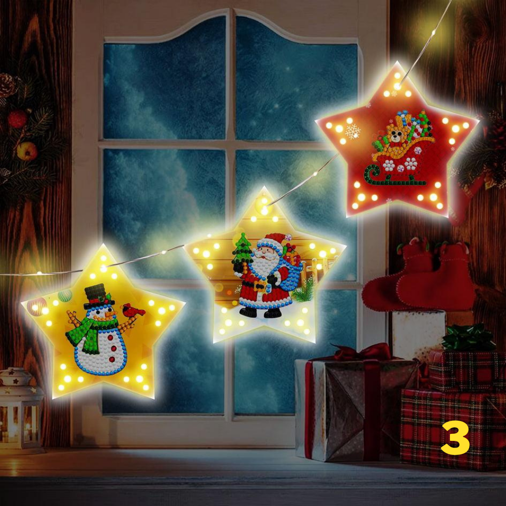 Weihnachten - LED Sterne Aufhänger ab 3er Set | Für Anfänger