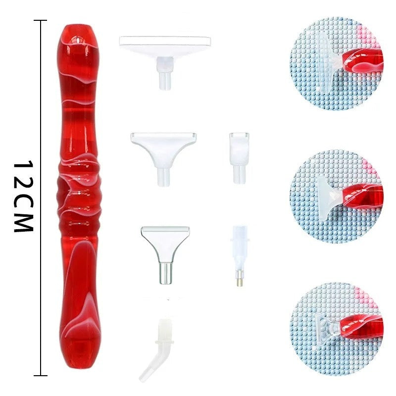 Ergonomischer Stift Handmade 12cm mit Aufsätze | Zubehör