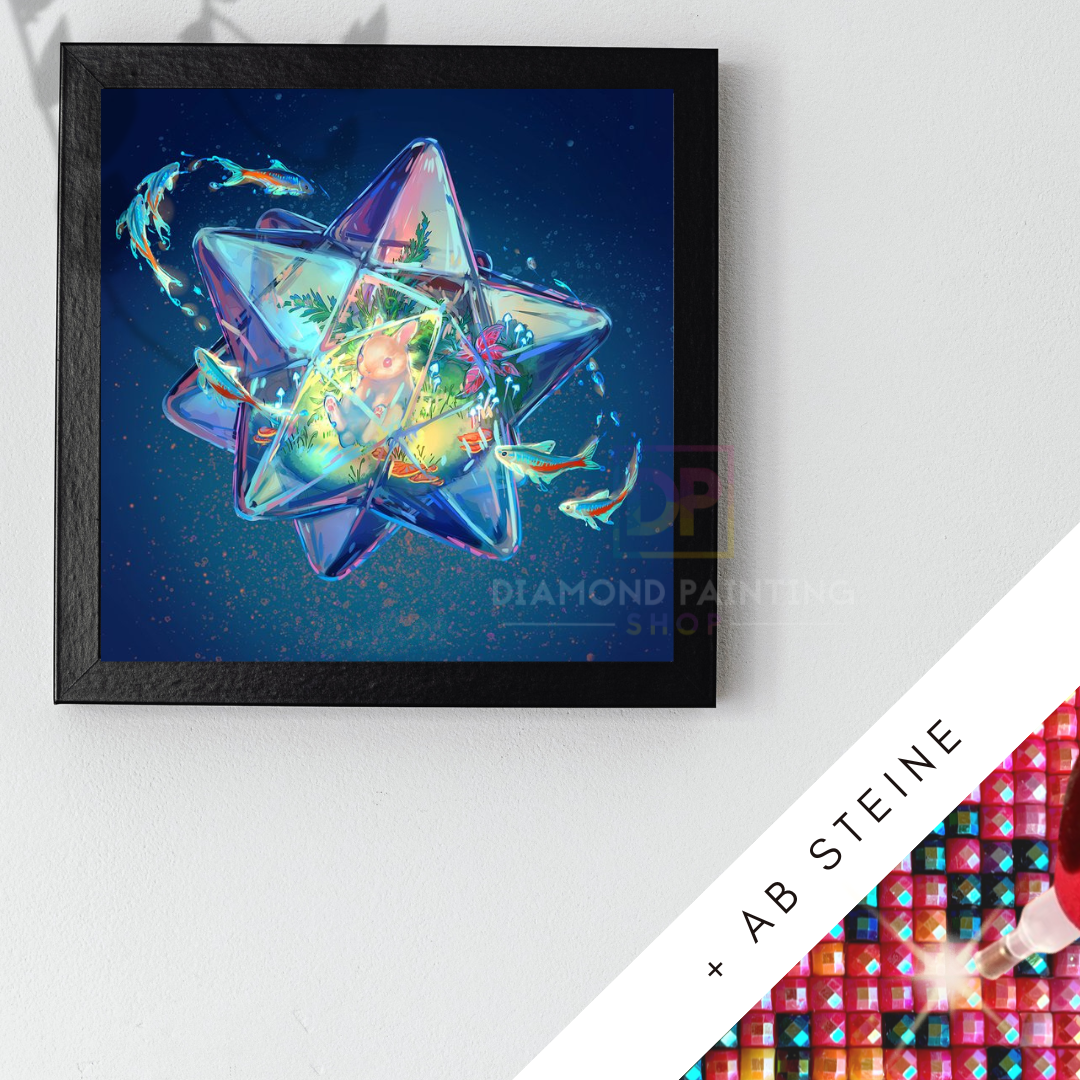 VIP | Limitiert Galaxy "Leben im Stern" 60x60cm mit AB Steine