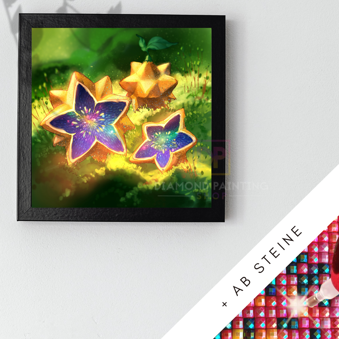 Limitiert Galaxy "Sternfrucht" 50x50cm mit AB Steine