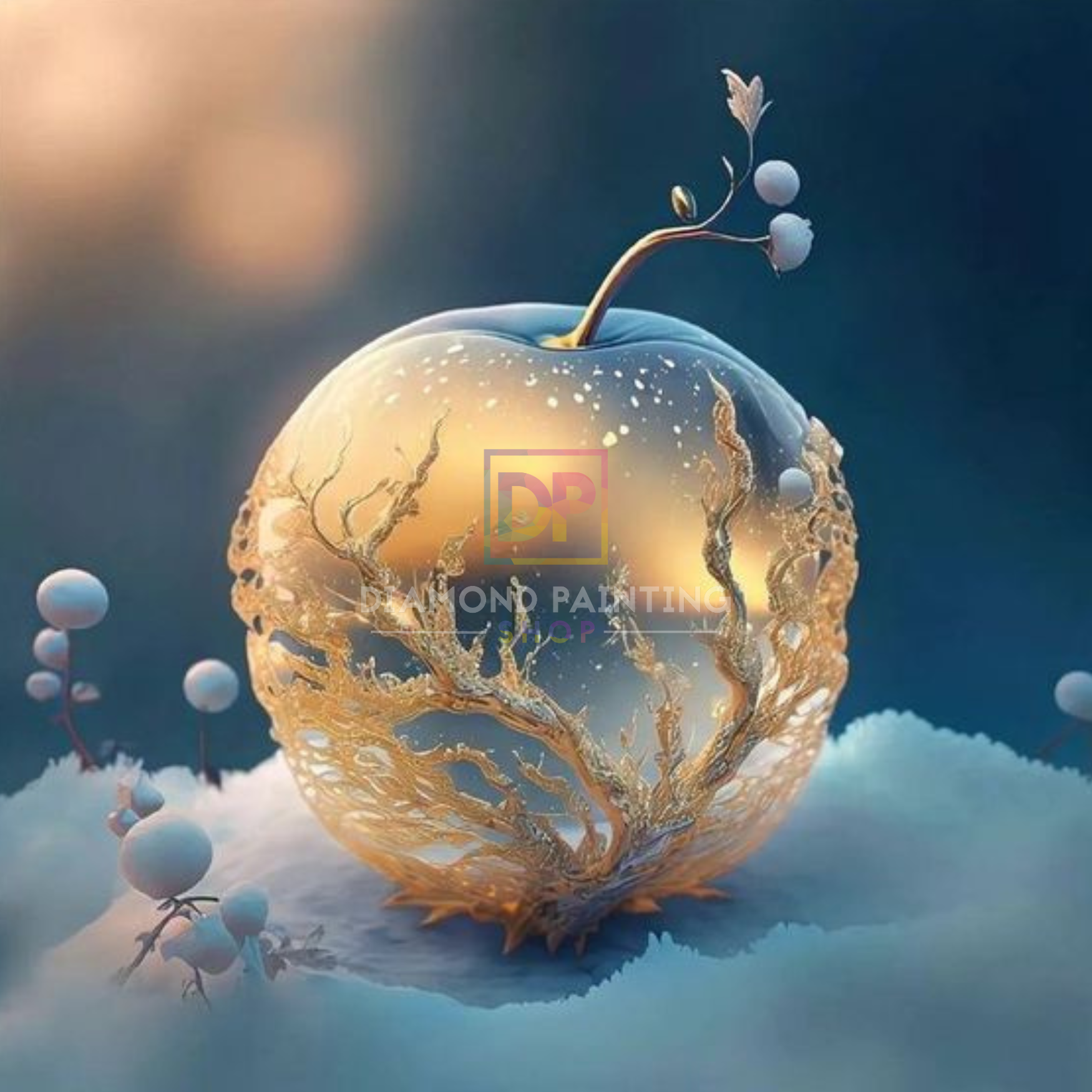 Fantasy "Iced Apple Gold" 50x50cm