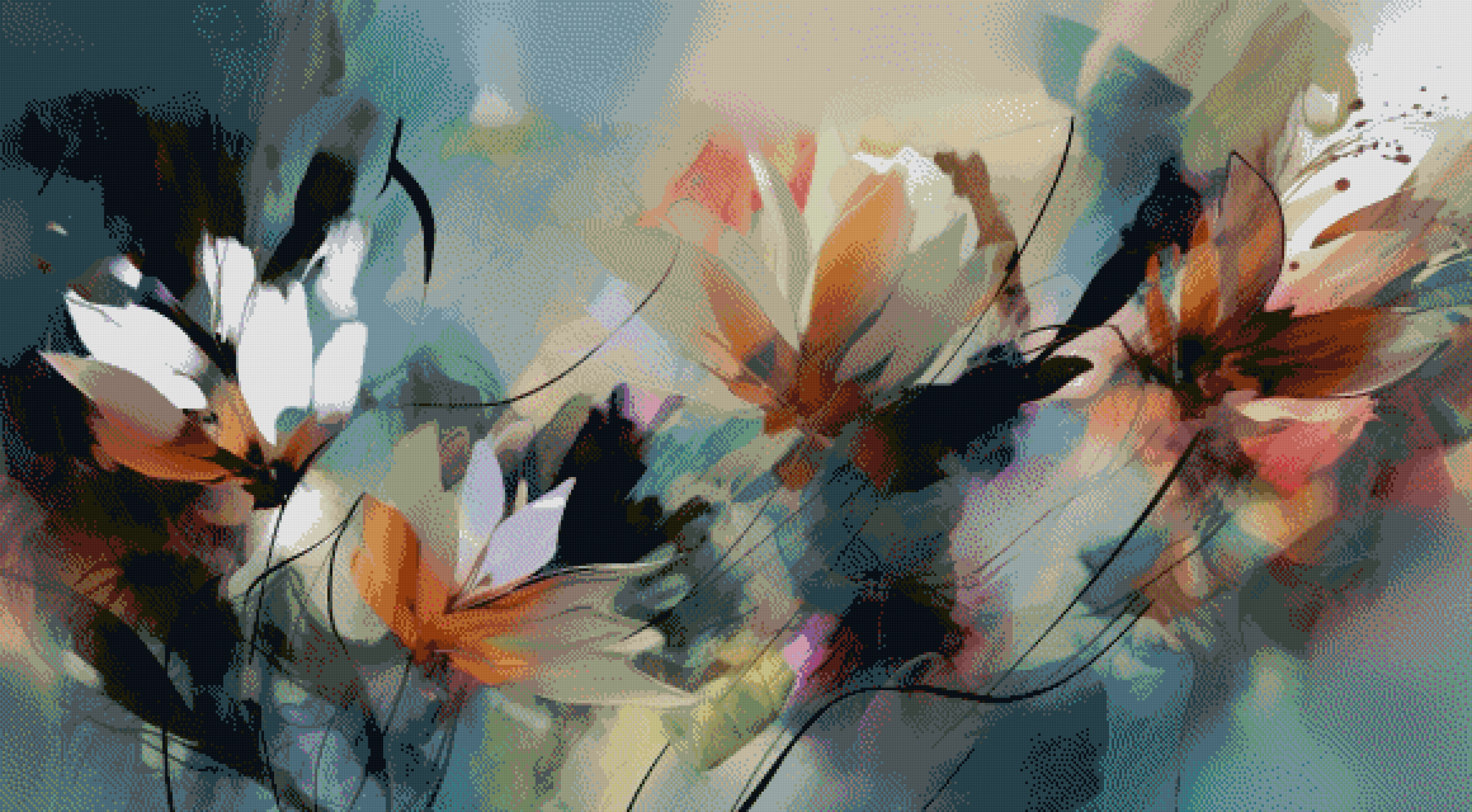 XXL Abstrakte Blumen