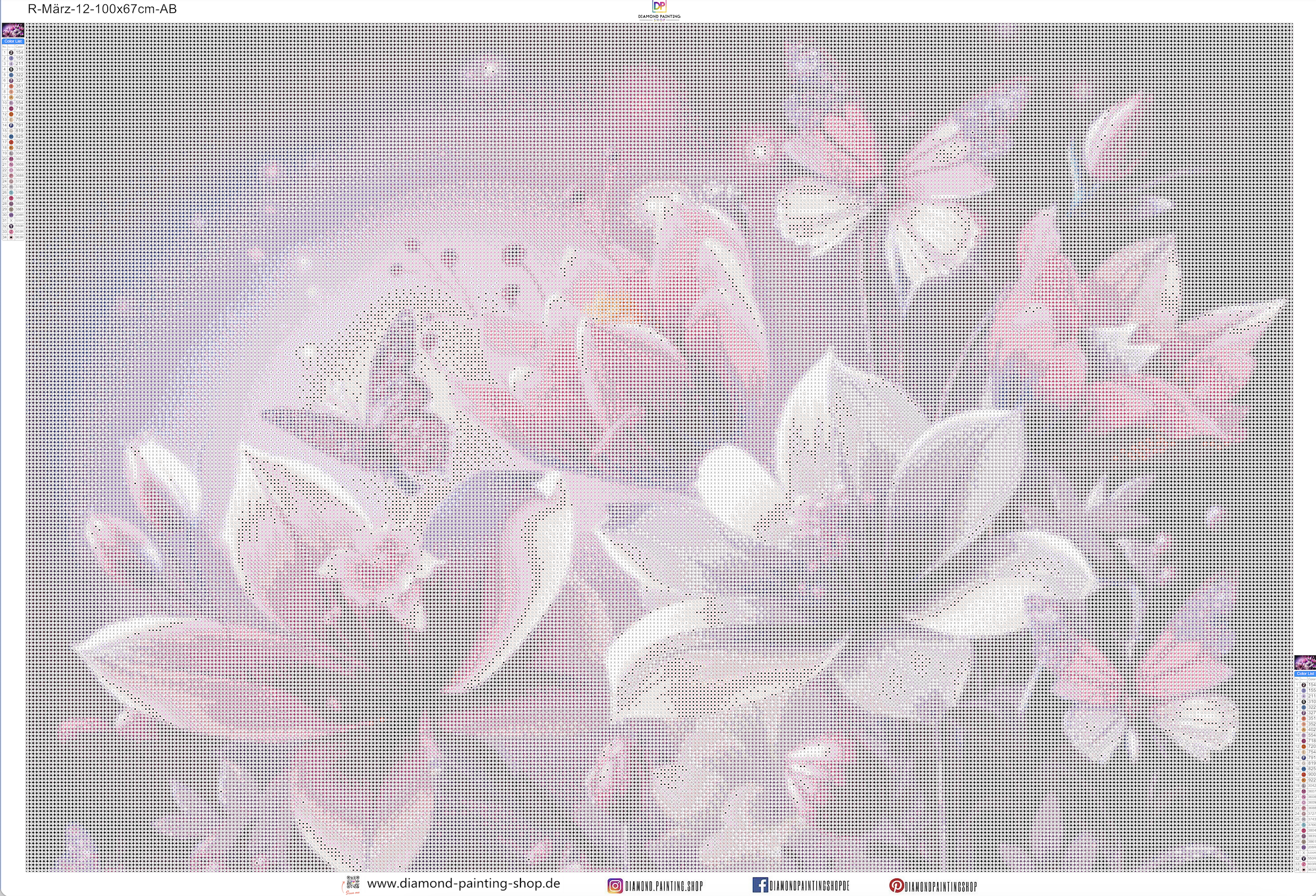 März | XXL Fantasy Flowers & Butterflys mit AB Farben