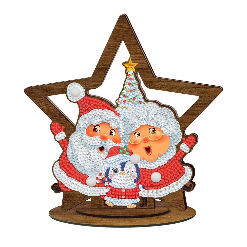 ⭐️ Weihnachten - 5D Holz Aufsteller 20.5x18.5cm | Für Anfänger
