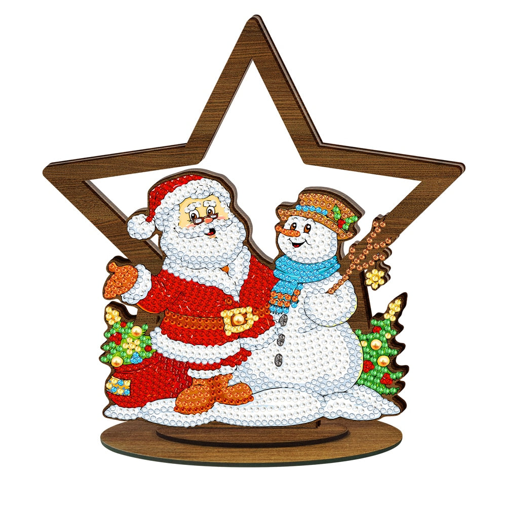 ⭐️ Weihnachten - 5D Holz Aufsteller 20.5x18.5cm | Für Anfänger