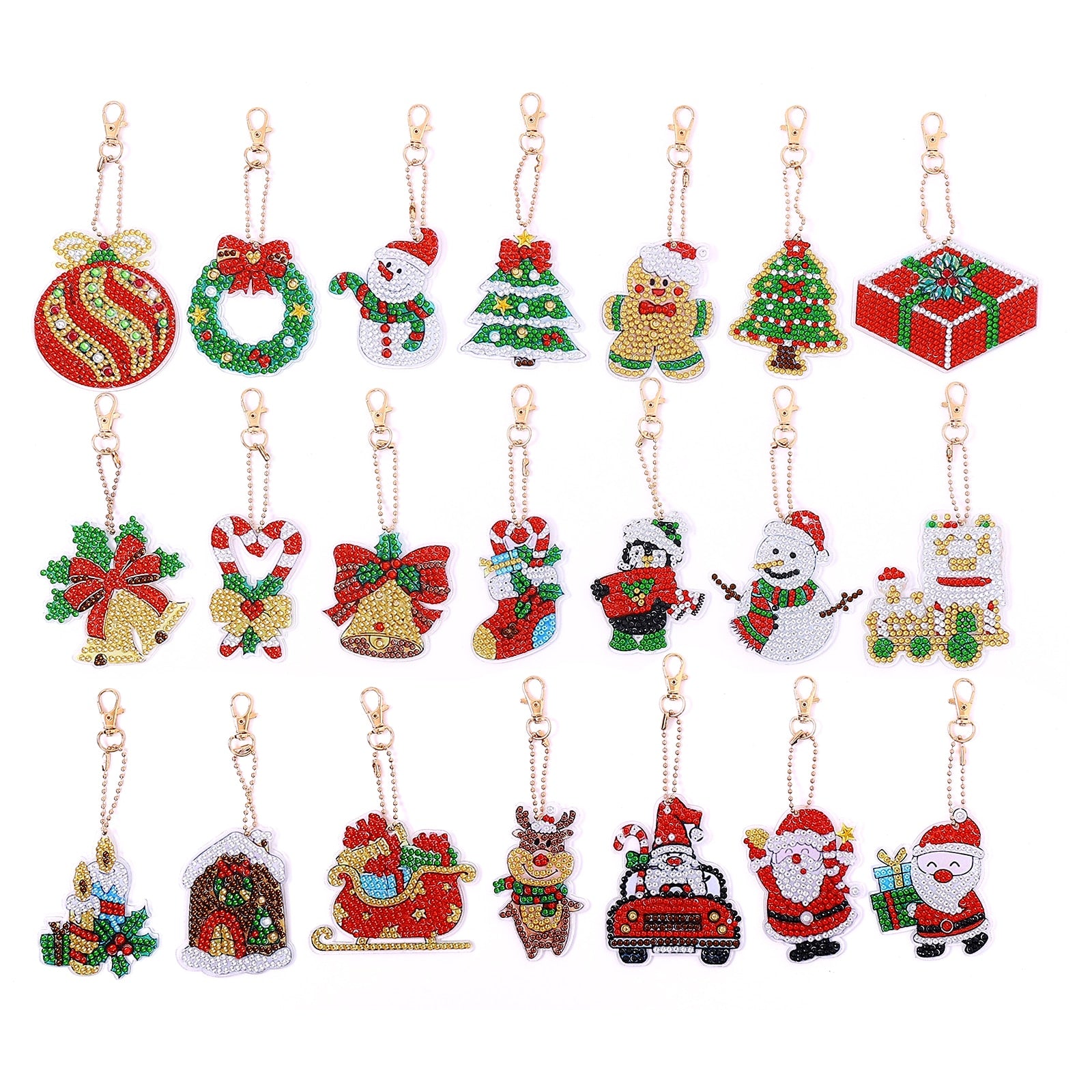 Weihnachten- XXL Schlüsselanhänger Set 21tlg. | Für Anfänger