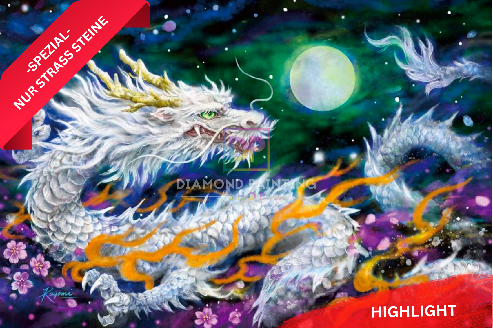 Special "Weißer Drache" | 100% Strass Steine