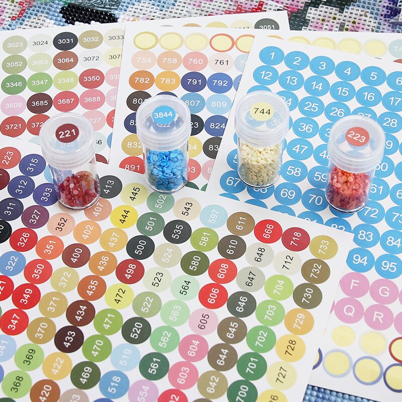 DMC Sticker farbig - 4 Bögen