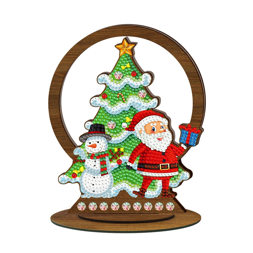 ⭐️ Weihnachten - 5D Holz Aufsteller 20.5x18.5cm | Für Anfänger