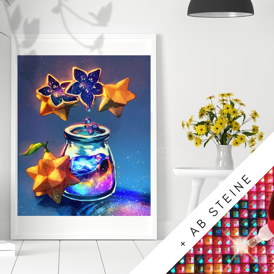 Limitiert Galaxy "Sternen Elixier" 50x60cm mit AB Steine