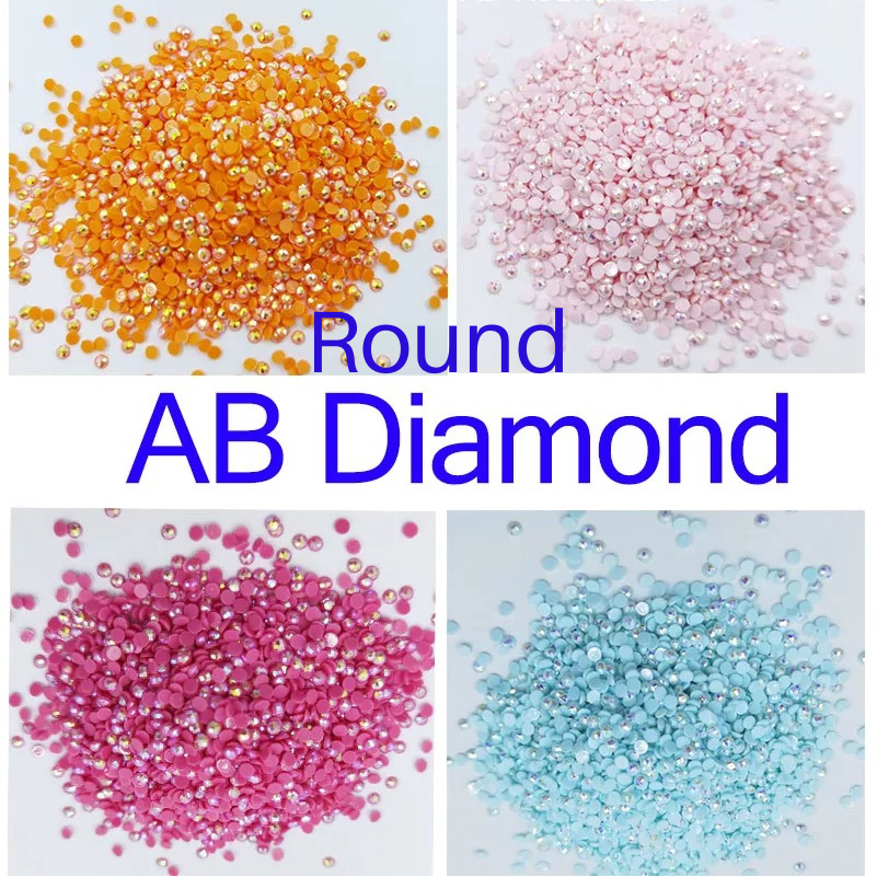 AB Ersatz Steine - Aurora Borealis Runde Steine