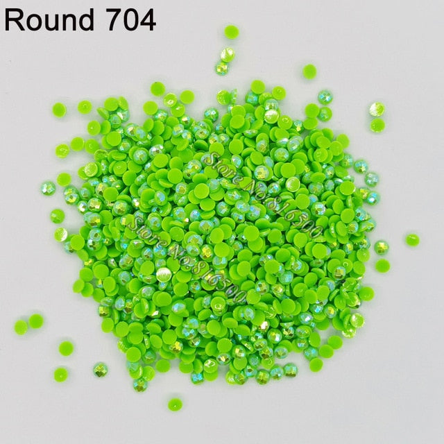 AB Ersatz Steine - Aurora Borealis Runde Steine