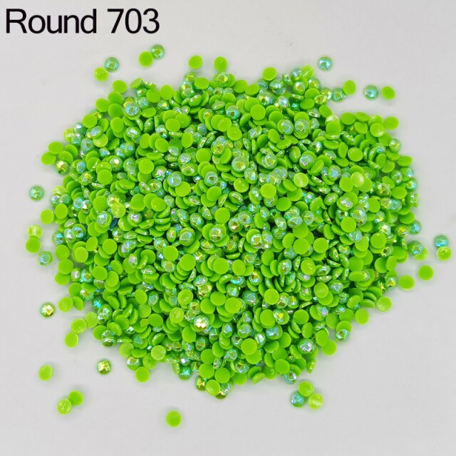 AB Ersatz Steine - Aurora Borealis Runde Steine