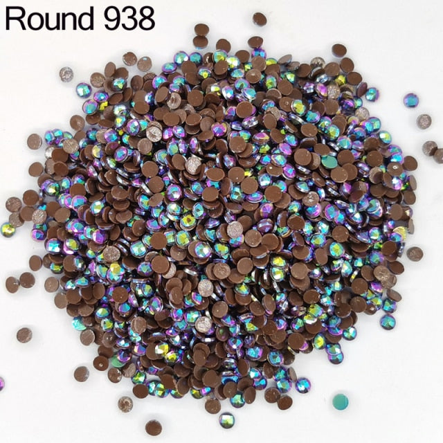 AB Ersatz Steine - Aurora Borealis Runde Steine