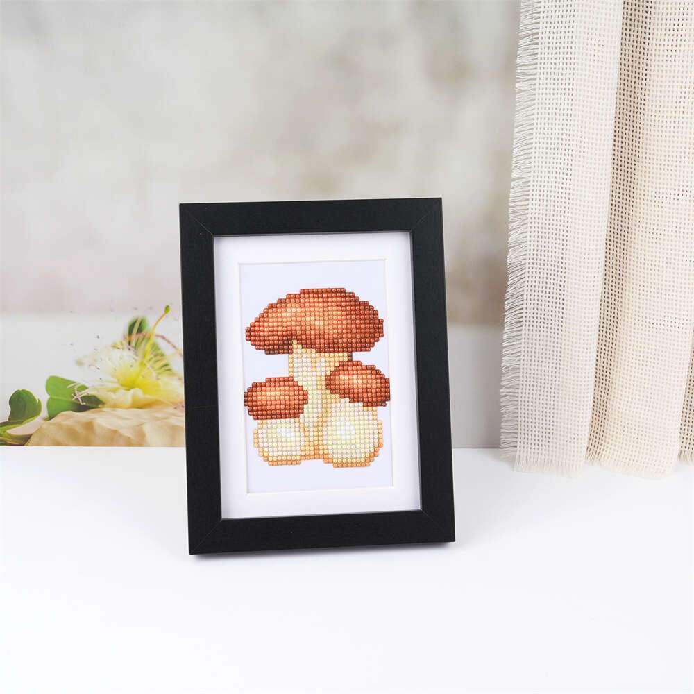 *Neu* Mini Bilder | 8tlg. Pilze Set 12x17cm | Runde Steine