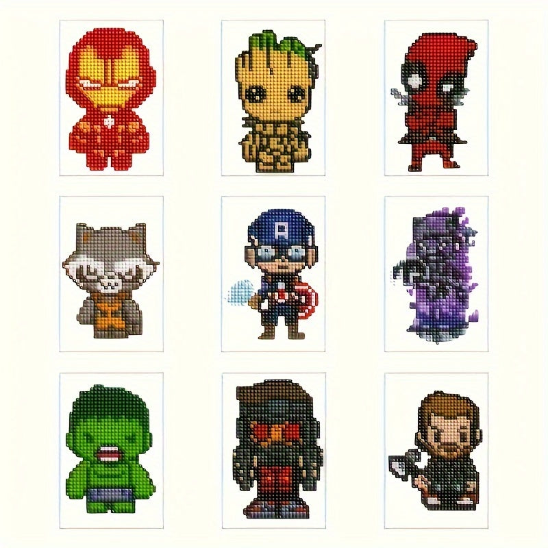 *Neu* Mini Bilder | 8tlg. Cartoon Set 12x17cm | Eckige Steine