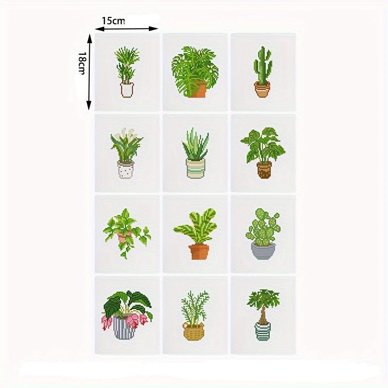 *Neu* Mini Bilder | 12tlg. Zimmer-Planzen #2 Set 15x18cm | Geschenke-Set