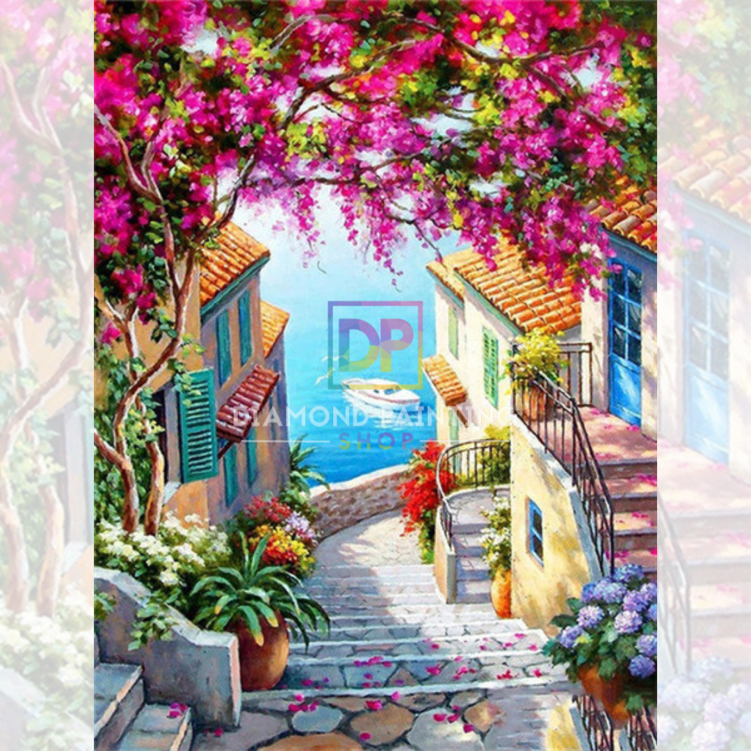 Mediterrane Schönheit: Blumen und Meer