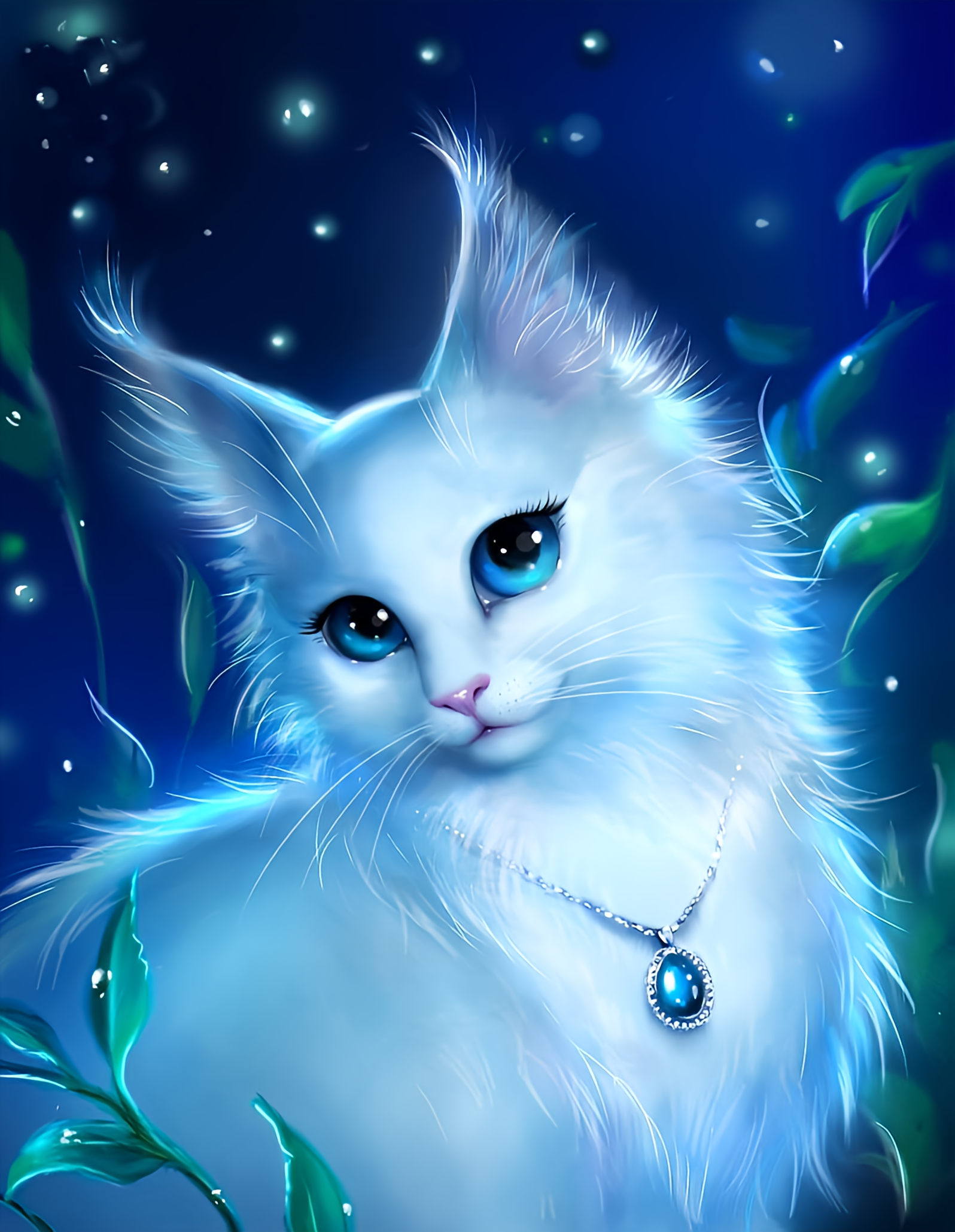 Süße Katze "Lina" mit Fairy Dust Steine