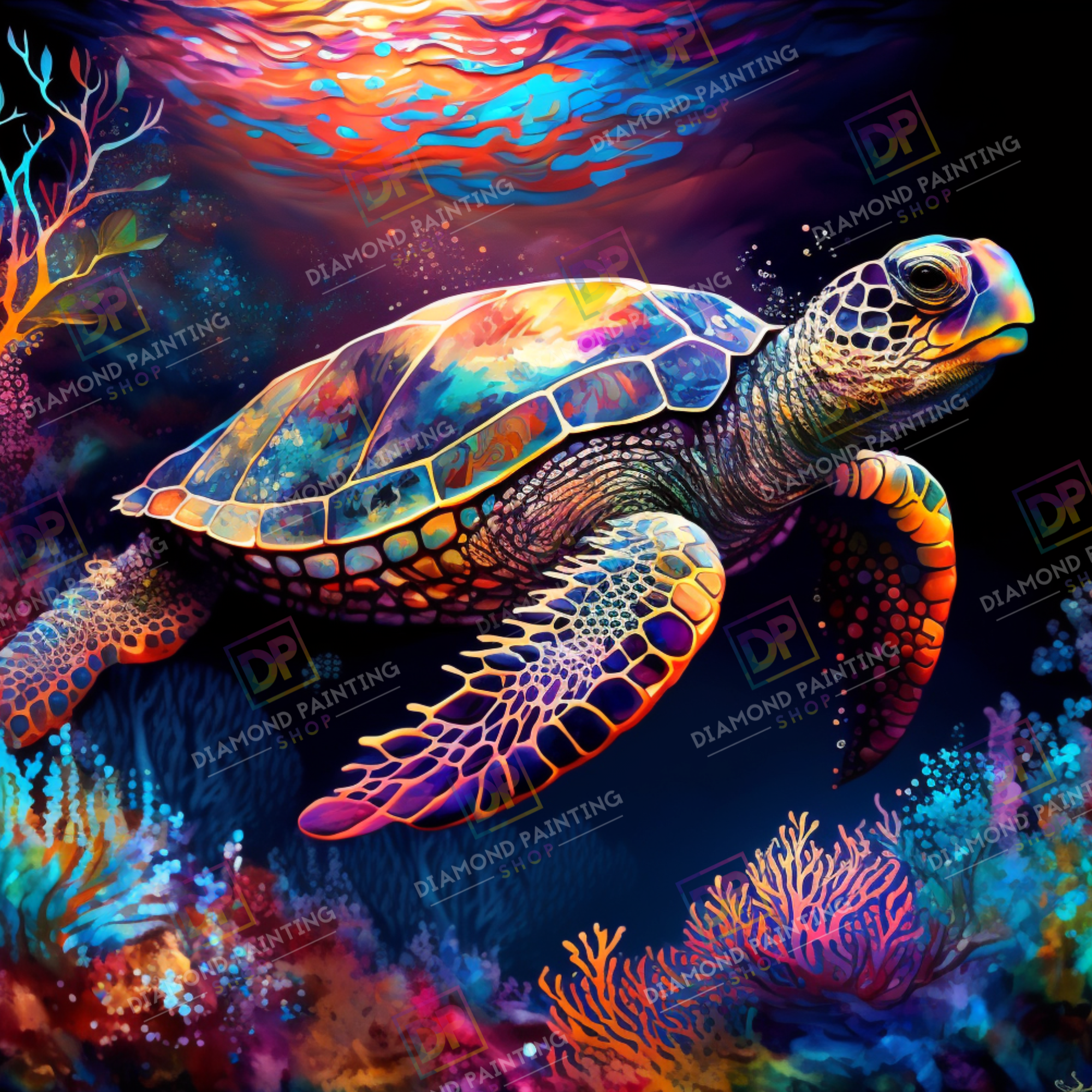 Februar | Fantasy Schildkröte mit AB Farben 84 Farben