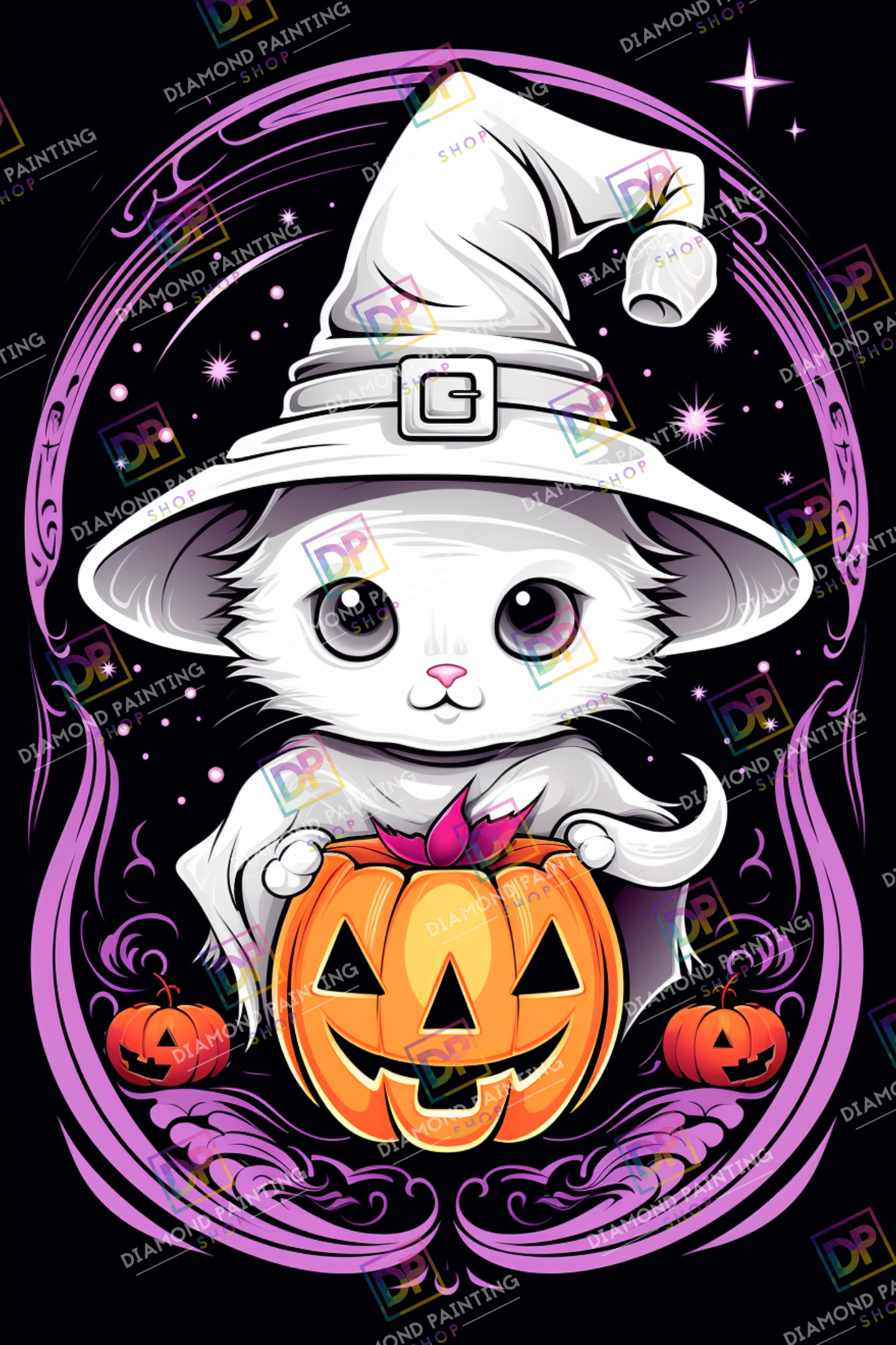 Oktober | Halloween Zauberhafte Katze mit Fairy Steine