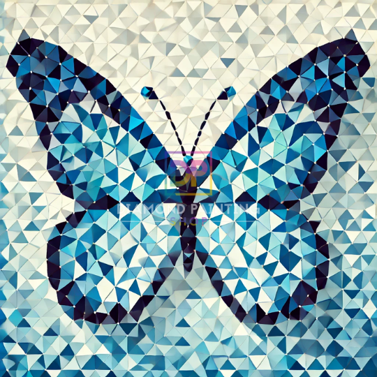 Schmetterling der Geometrie mit AB Farben