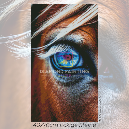 Magischer Blick – Pferdeauge mit AB Steinen