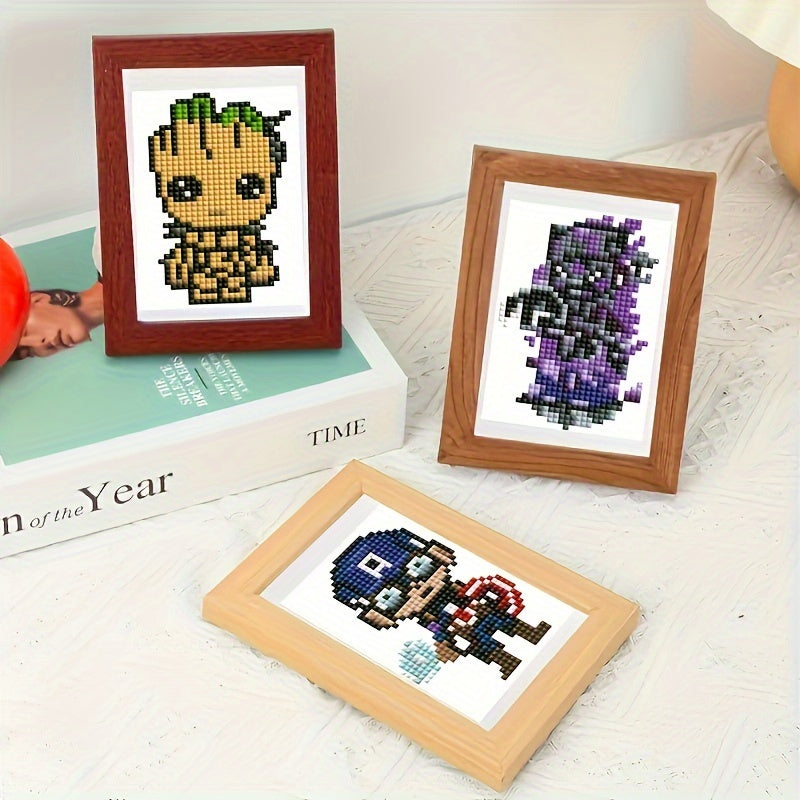 *Neu* Mini Bilder | 8tlg. Cartoon Set 12x17cm | Eckige Steine