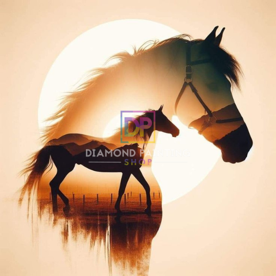 Sonnenpferd Silhouette – Harmonie der Natur