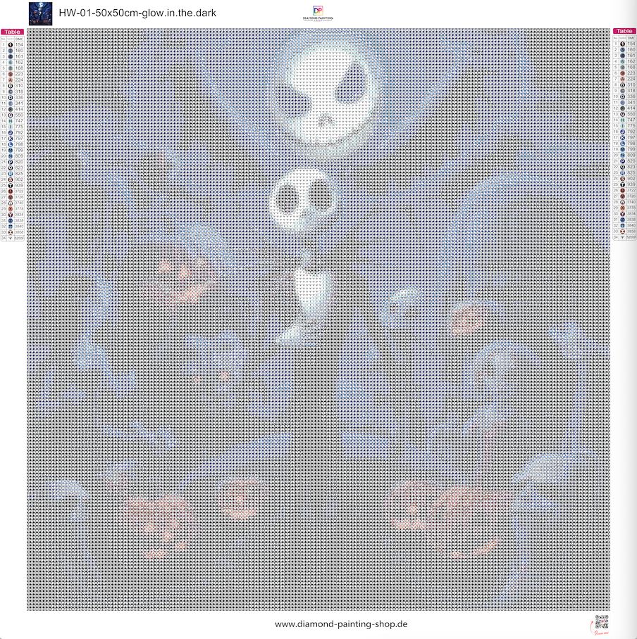 Halloween | Skeleton at Night | Leuchtbild