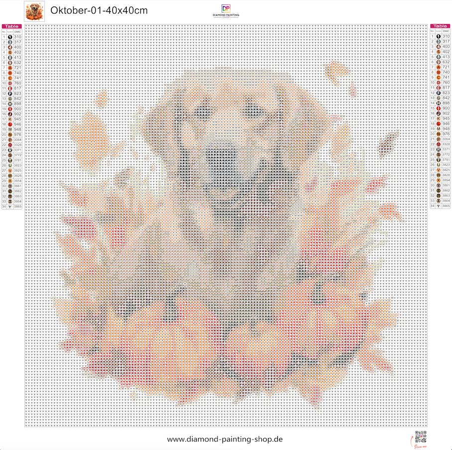 Golden Retriever im Herbstlaub